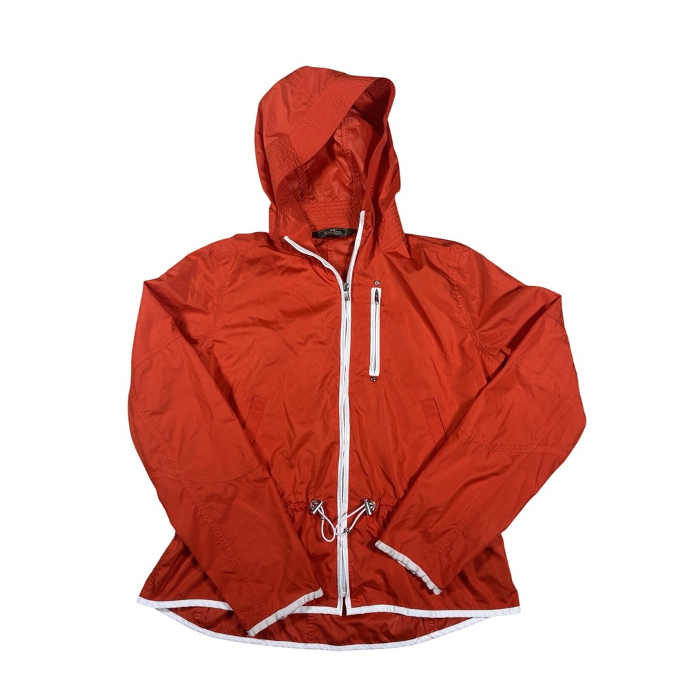 Lauren Ralph Lauren Active Womens Red Hooded Windbreaker Jacket Size S
